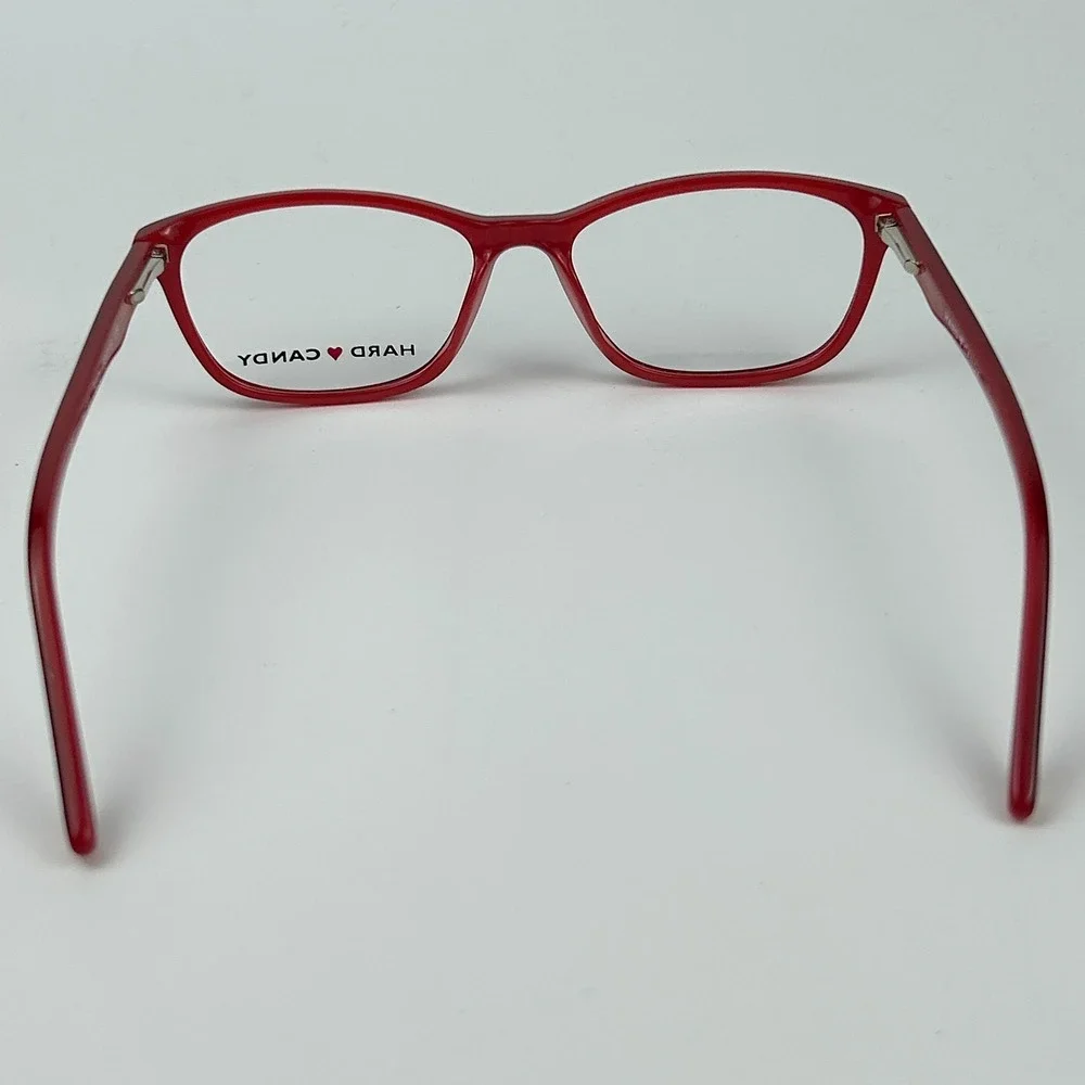 Hard Candy HC39 Womens Eyeglasses Frame Red Plastic Full Rim 53-16-135 mm
